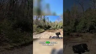Motorcyclist vs. Tractor: Risky Dirt Road Water Crossing!