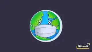 Drawing of Corona/ save earth form Corona/ Awarenesses safety poster