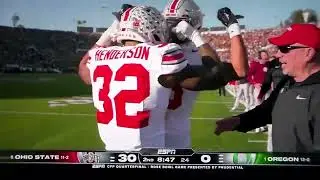 Ohio State RB TreVeyon Henderson 66 yard TD run vs. Oregon in CFP Rose Bowl