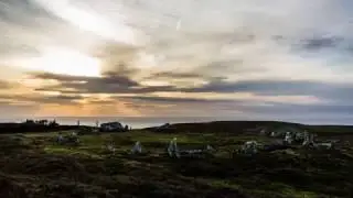 11 04 2017  Timelapse Meayll Circle, Meayll Hill. Sunset to night h264 420 1080p with foreground