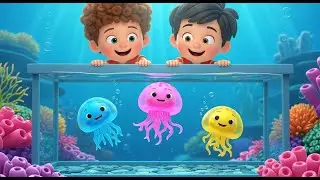 Three Little Toy Jellyfish Wiggle Wiggle Wiggle | Kids Songs & Nursery Rhymes