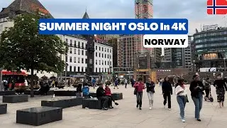 Осло, Норвегия 🇳🇴 - 14 июля - 2022 г. - пешеходная экскурсия 4K60fps-HDR