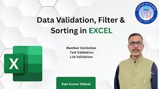 How to apply Data Validation on Number | Text | List & Filter  Ram Kumar Paliwal   ⁨@MasterwithRam⁩