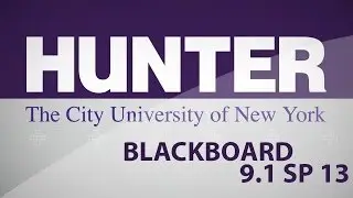 Blackboard 9.1 Student Over View - Hunter College, CUNY
