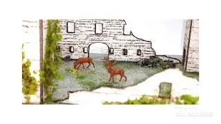 Burgruine Lasercut 1:160