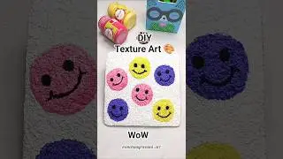 Tissue Paper Texture Art 😱// Texture Art Emoji 😊 #shorts #artshorts #shortsfeed #textureart #diy