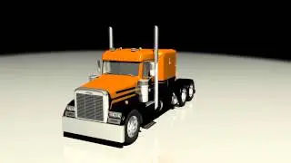 Freightliner FLD120SD Midroof 3D model turntable