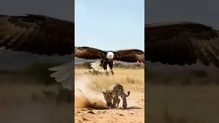 🦅🐆&ldquo;Eagle Snatches Little Leopard Catching a Mouse! #wildmoments #wildlife #wildanimals #animalshorts