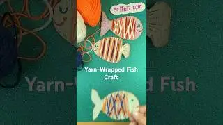 Colorful Yarn-Wrapped Fish Craft 🧶🐟 | Easy DIY for Kids Using Cardboard & String