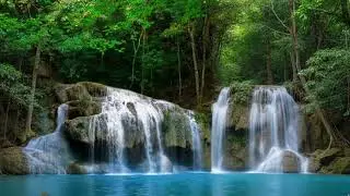 Beautiful Crystal Waterfall – Deep Relaxation & Stress Relief | 4K Nature Ambience