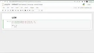 LCM in Python using Jupyter Notebook