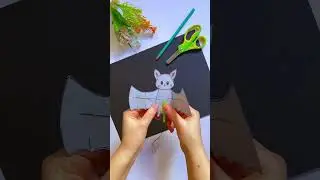 Cute Bat Paper Craft for Kids | Easy Moving Wings DIY | Fun Paper Toy Activity#papercraft #shorts