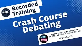 Recorded Training: Crash Course Debating