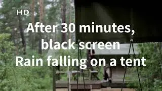 Rain on a tent a natural medicine against insomnia sleep fast! Relaxing and soothing rain sound ASMR