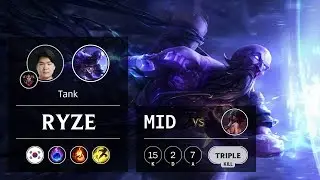 Ryze Mid vs Akali - KR Grandmaster Patch 9.11