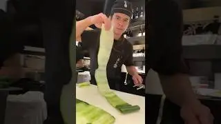 Thin cucumber slices🥒 #cucumber