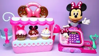 Disney Minnie Mouse Ice Cream Store Cash Register Set Satisfying with Unboxing Compilation Toys ASMR