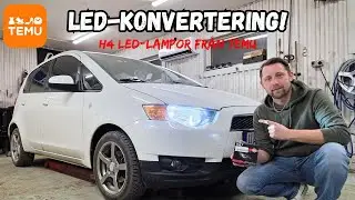 LED-KONVERTERING! - Testar superbilliga H4 led-lampor från TEMU! Är dom värd pengarna?