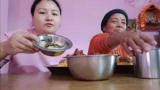NIBUWA(AMILO) SANGA MAKIEKO DHIEDO JHOL HALIKO KUKHURA KO MASU DIL KHUSA HUAA  AAJ😘!! MUKBANG