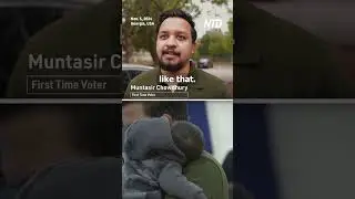 First Time Voter With Baby Son in Arms Says He's Backing Trump