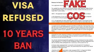 Visa Refused on Fake COS 🇬🇧 10 Years Ban 🚫