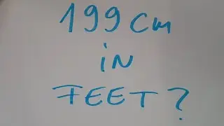 199 cm in feet?