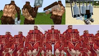 Mejor Addon de Attack on Titan para Minecraft PE || BLOCK TITANS V0.2 || Mod de Shingeki no Kyojin