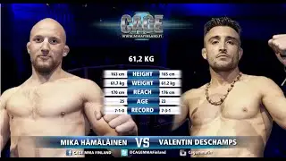 CAGE 35 Mika H&auml;m&auml;l&auml;inen vs Valentin Deschamps Full Fight MMA