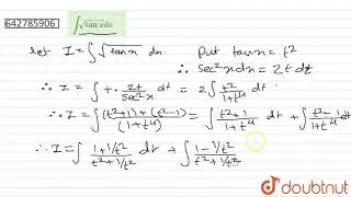 `int sqrt(tan x)dx` |Class 12 MATH | Doubtnut