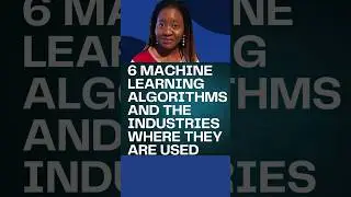 6 Machine Learning Algorithms and the Industries where they are used! #short #shortvideo #ai