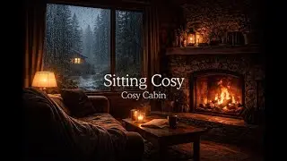 Cozy Cabin Fireplace & Gentle Rain 🌧️🔥 4 Hours | Candlelight Ambience for Deep Sleep or Relaxing