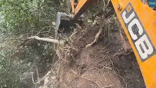 Reached Woods-Deep in the Mountain Jungle Cutting Hillside for New Road Track