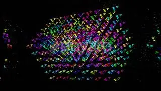 Abstract Cube Of Abstract Neon Shapes