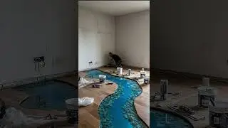 Living Room &mdash; Luxury Epoxy River-Style Floor Concept #shortvideo #youtubeshorts #ai