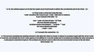 Flash not connecting via open-socket, security issue