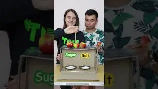 Challenge Apple with sugar or salt🤮 #shorts