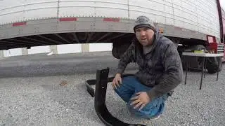 AwT M&M installing trailer mounted spare tire holder (1 of 2) Reefer