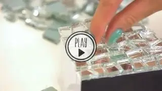 P.S.- I made this...Mirrored Desk Set