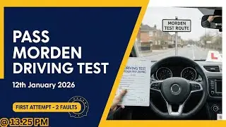 #morden driving test  PASS with 2 Fault at 13.25 PM  // unedited video//PASS first attempt // 4K