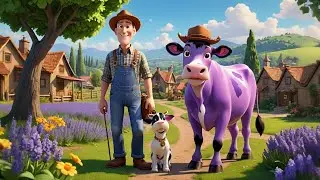 Lavender, the Magical Purple Cow 🐮 #kids #baby #poems #nurseryrhymes #learningvideo #foryou