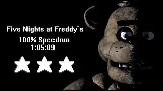 Скоростное прохождение Five Nights at Freddy's 100% (speedrun) 1:05:09