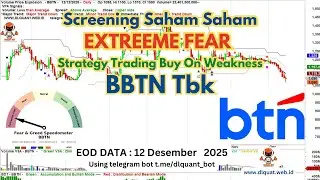 BBTN  : Screening Saham Extreeme FEAR- Buy On Weakness . EOD Data : 12  December 2025