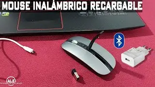 Rechargeable wireless mouse with adapter and Bluetooth