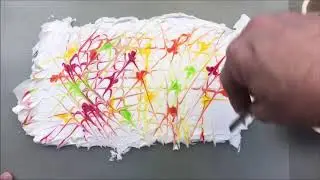 Shaving Cream Marbling With Marabu Aqua Inks by Tess Imobersteg for Joggles.com