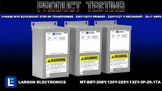 3-Phase Wye Buck/Boost Step-Up Transformer - 208Y/120YV Primary - 229Y/132Y V Secondary - 29.17 Amps