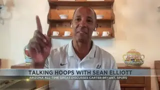 Arizona Basketball legend and Spurs TV analyst Sean Elliott talks about rookie Carter Bryant