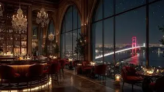 Rooftop Jazz Bar Ambience ~ Расслабляющий Саксофонный Джаз Ночи для Сна и Глубокого Чиллинга