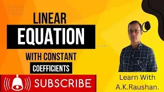 Linear Equation with constant coeficients|Differential Equation|ytstdio|viralvideo|Maths A.K.Raushan