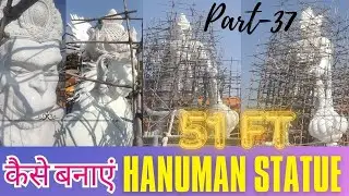 How to make a Hanuman Murti 51 ft | Painting Concrete Hanuman Statue | part-37 | Telo, Jharkhand
