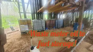 Waste motor oil storage.  Black Diesel.